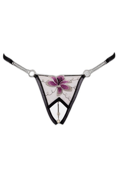 String ouvert Fleur brodée – Cottelli Lingerie - 4 | Voyage Sensuel
